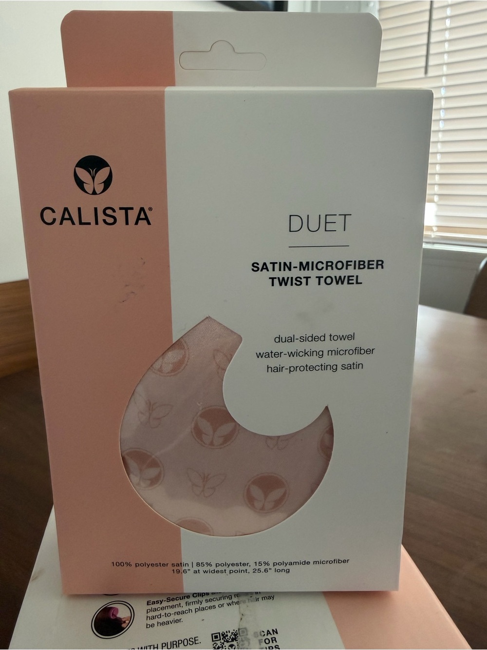 Duet Satin-Microfiber Twist Towel - Blush Pink